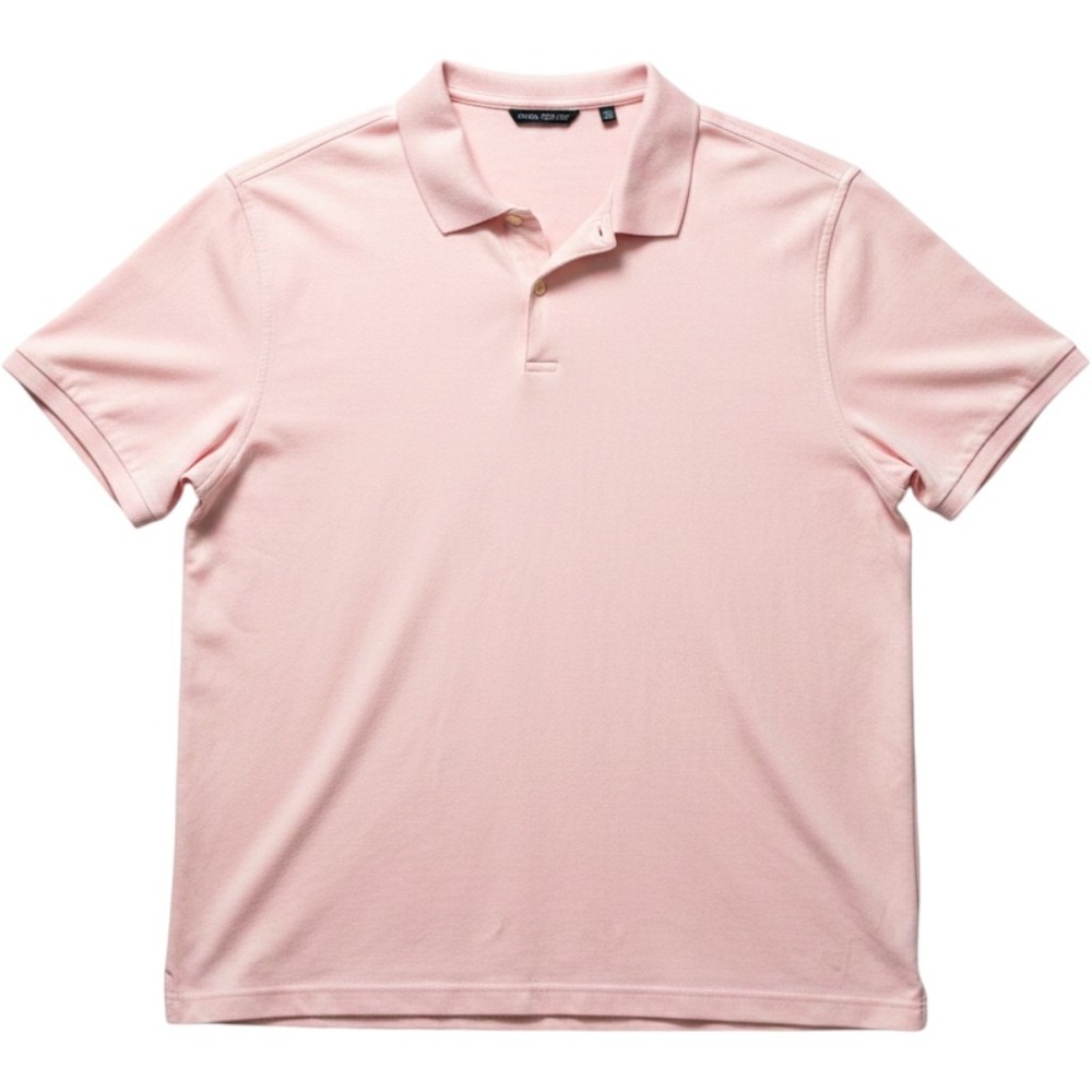Murano Liquid Luxury Mens XL Pink Short Sleeve Polo Shirt‎ Solid Casual Top
